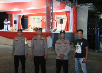 Polres Barru Hadiri dan Pantau Malam Semarak HUT ke-81 RI di Alun-Alun Colliq Pujie