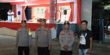 Polres Barru Hadiri dan Pantau Malam Semarak HUT ke-81 RI di Alun-Alun Colliq Pujie