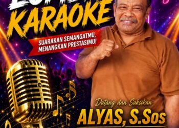 Kades Tompo Ikut Lomba Karaoke Meriahkan HUT ke-81 Kemerdekaan RI di Alun-Alun Colliq Pujie