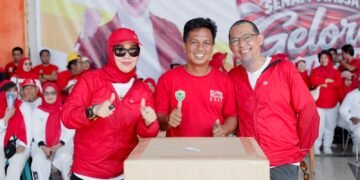 Bupati Barru Andi Ina Senam Massal Bersama Ribuan Warga di Sumpang Binangae