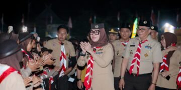 Kunjungi Perkemahan di Dua Lokasi Bupati dan Wabup Barru Dorong Pramuka Hayati Dasa Darma