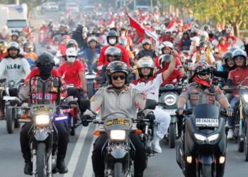 Semarak HUT ke-81 RI di Barru, Ratusan Kendaraan Ikuti Konvoi Merah Putih