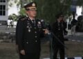 Kapolres Barru Pimpin Upacara Taptu dan Pawai Obor Sambut HUT ke-81 RI