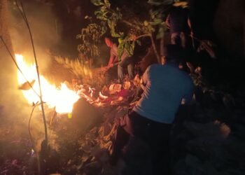 Tim Siaga Karhutlah Padamkan Kebakaran Hutan di Gunung Latinjo Barru