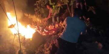 Tim Siaga Karhutlah Padamkan Kebakaran Hutan di Gunung Latinjo Barru