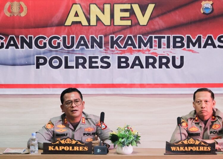 Polres Barru Ikuti Anev Sitkamtibmas Polda Sulsel, Wakapolda Tekankan Deteksi Dini