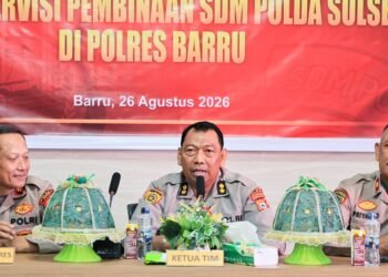 Polres Barru Terima Supervisi Biro SDM Polda Sulsel, Evaluasi Pembinaan Personel
