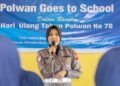 Polwan Polres Barru Edukasi Pelajar SMPN 1 Barru soal Pertemanan Sehat dan Batasan Diri