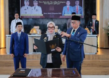 Bupati Barru Pimpin Pengambilan Sumpah 154 PNS dan Pelantikan Pejabat