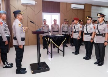 Kapolres Barru Pimpin Sertijab Kapolsek Barru dan Pelantikan Kasiwas