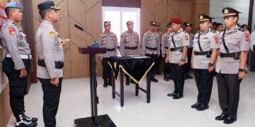 Kapolres Barru Pimpin Sertijab Kapolsek Barru dan Pelantikan Kasiwas