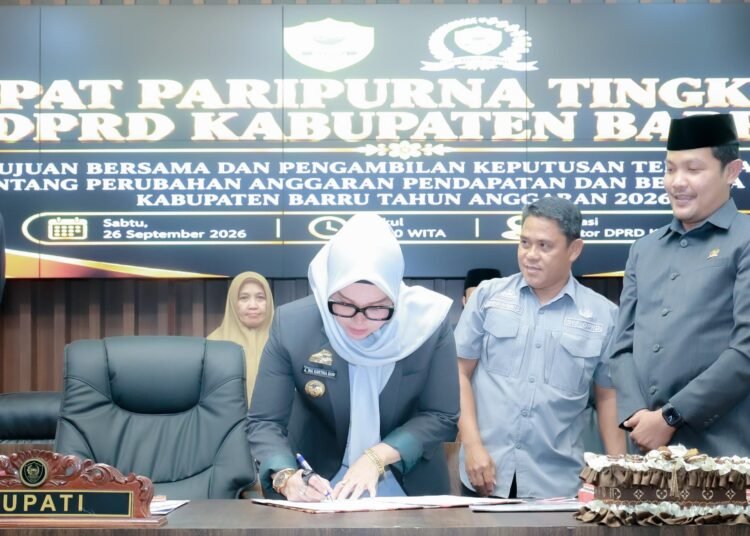 Ranperda P-APBD 2026 Disetujui, Pemkab Barru Tekankan Anggaran Tepat Sasaran
