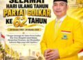 Herman Jaya, S.Pi. Sampaikan Ucapan Selamat HUT ke-62 Partai Golkar, Teguhkan Semangat Pengabdian untuk Rakyat