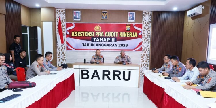 Perkuat Akuntabilitas, Polres Barru Laksanakan Pra Audit Kinerja Tahap II