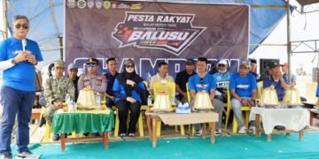 Wabup Barru Buka Pesta Panen dan Balap Motor Taksi Gabah di Balusu, Doro