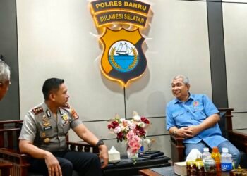 Ketua KONI Barru Temui Kapolres, Bahas Sinergitas, Pembinaan Olahraga hingga Perizinan Atlet Polri